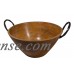 Elements 15.5 Inch Round Bowl in Mango Wood with Metal Handles   566089496